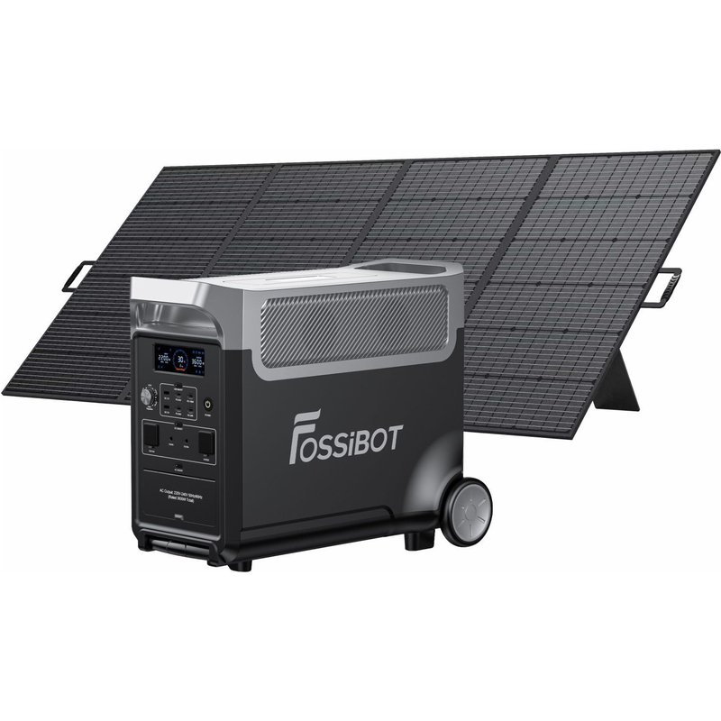 FOSSiBOT F3600 g?n?rateur ?lectrique ?quip? de SP420, batterie LiFePO4 avec puissance de sortie 3600W, g?n?rateur solaire adapt? aux foyers/camping/caravane