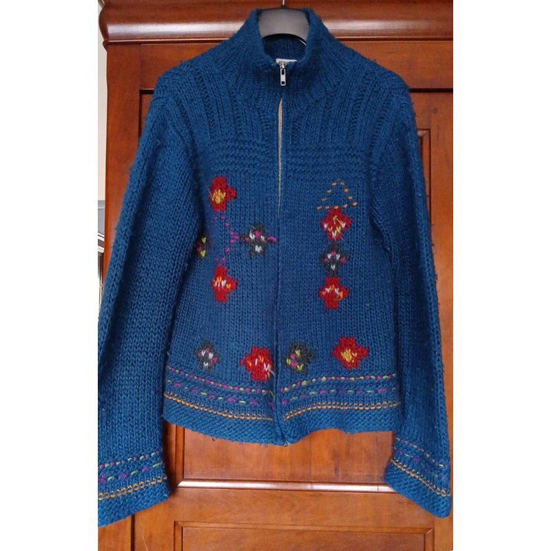 Veste Tricot Etam. Bleu Coloré. T38 À 42