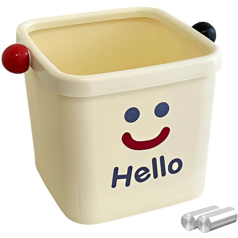 Mini Bureau Corbeille avec 5 Chemises à Découvert de Petits Déchets Peut pour Bureau, Chambre, Voiture, Cuisine, Portable Bague de la Pression de Conception