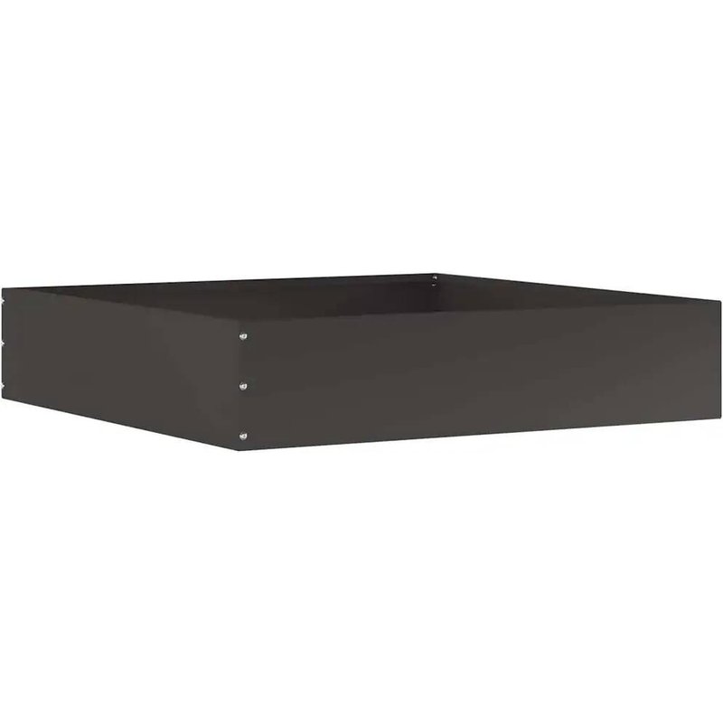 Vidaxl Bordure De Pelouse Noir 60 X 60 X 13 Cm Acier