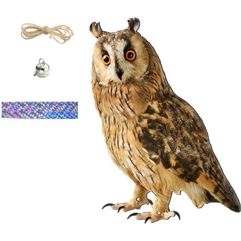 Pendentif Cloche Anti-Oiseaux Hibou