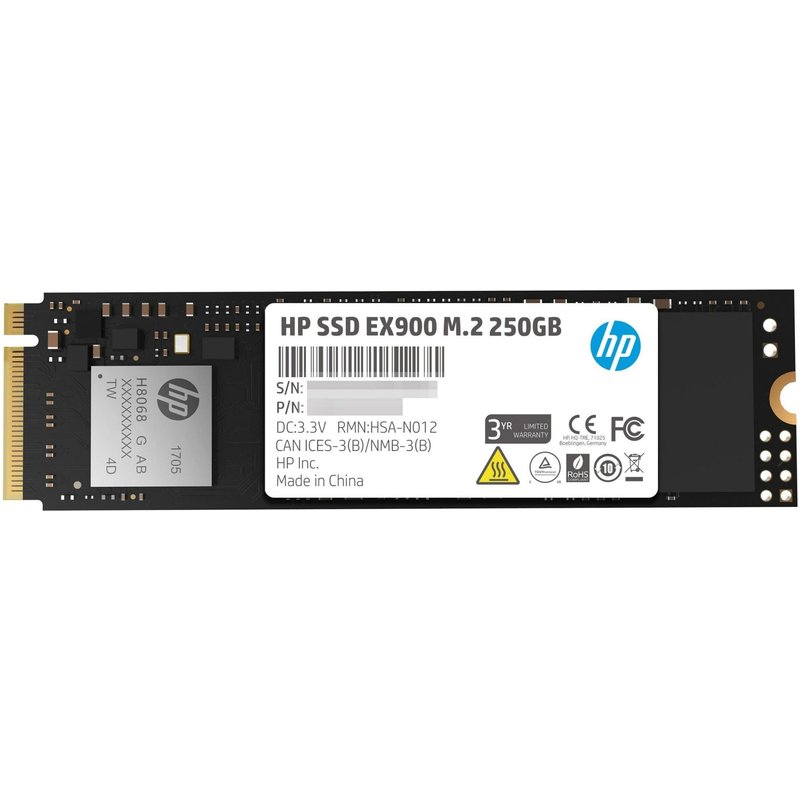 HP EX900 - SSD - 250 Go - interne - M.2 2280 - PCIe 3.0 x4 (NVMe)