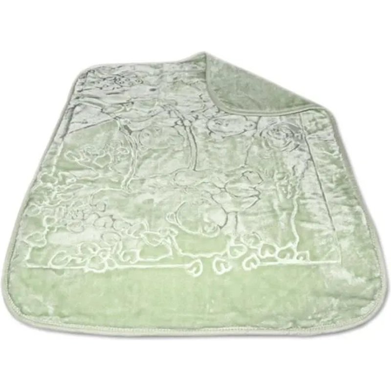 Couverture Bébé Unie- Extra Douce - Vert/Green- 80 X 110 Cm