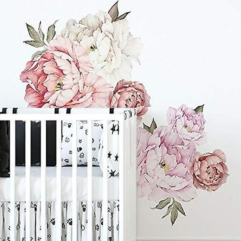 Stickers Muraux Fleur De Pivoine Rose Stickers Muraux Décoration De La Maison Décoration Du Salon Décoration De La Chambre D'enfant Décoration De La Chambre