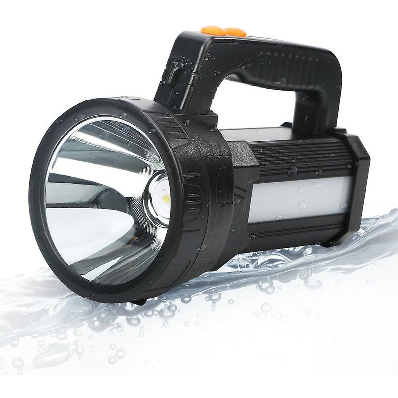 Lampe de poche LED ultra puissante, 9 600 mAH / 11 000 lumens / IPX4 étanche, lampe de poche LED rechargeable pour randonnée et camping - Ceinture et chargeur inclus [