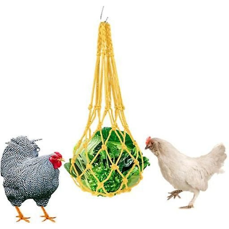Mangeoire Suspendue Pour Poules, Coqs, Légumes, Fruits, Oiseaux, Brochettes, Perroquets, Filet Tressé Pour Petits Oiseaux, Animaux, Poulets, Grenouilles, Fruits, Filet