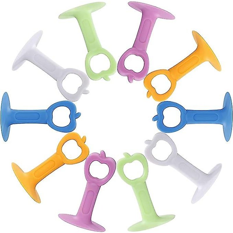 Butées de porte anti-collision en silicone, protection de poignée de porte murale, butées de porte en silicone, 10 pièces (multicolores)