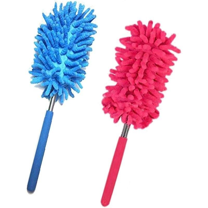 Lot de 2 plumeaux en microfibre lavables pour le nettoyage de la maison, du bureau et de la voiture