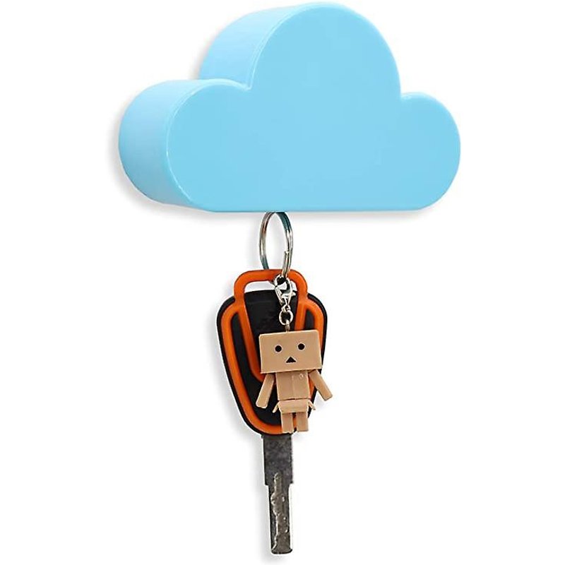 Porte-clés magnétique mural en forme de nuage blanc, décoration créative et unique, force magnétique puissante, peut accrocher plusieurs clés et porte-clés, facile à installer