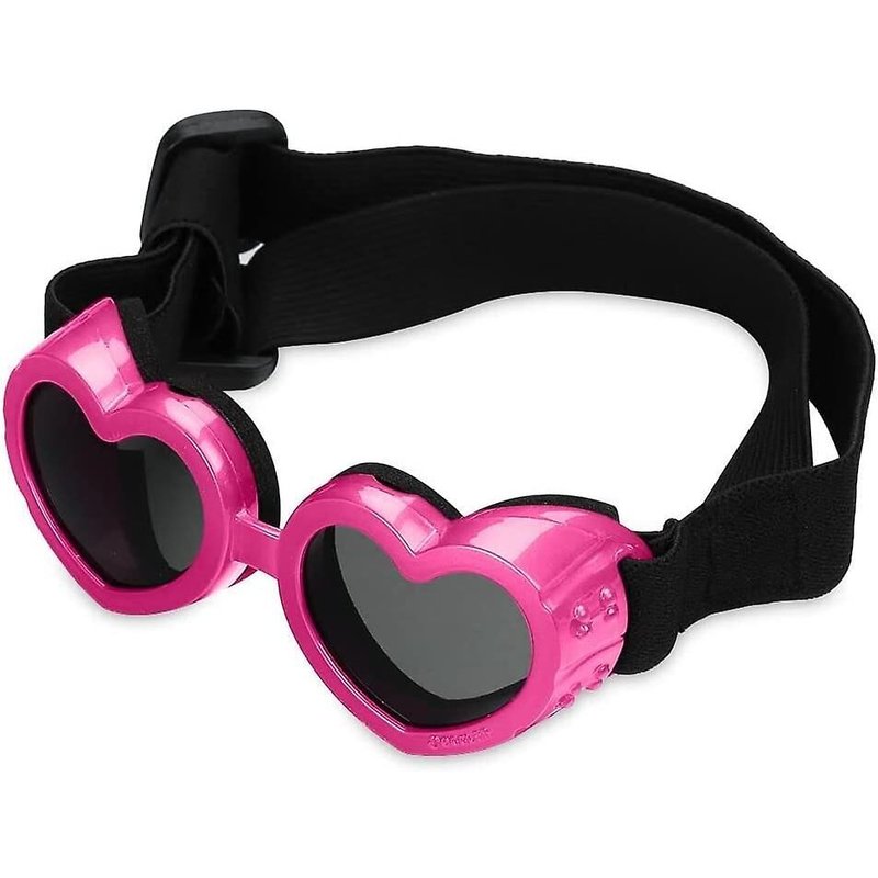 Lunettes De Soleil En Forme De Coeur Pour Animaux De Compagnie, Coupe-Vent, Sangle Réglable, Accessoires Pour Chats Et Chiens