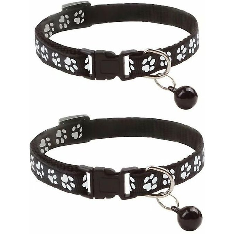 Collier Réfléchissant Pour Chaton, 2 Pièces, Collier Anti-Étranglement Pour Chat Avec Clochette Et Boucle De Sécurité, Collier Réfléchissant Pour Chat, Chaton, Chiot - Fontainebleau
