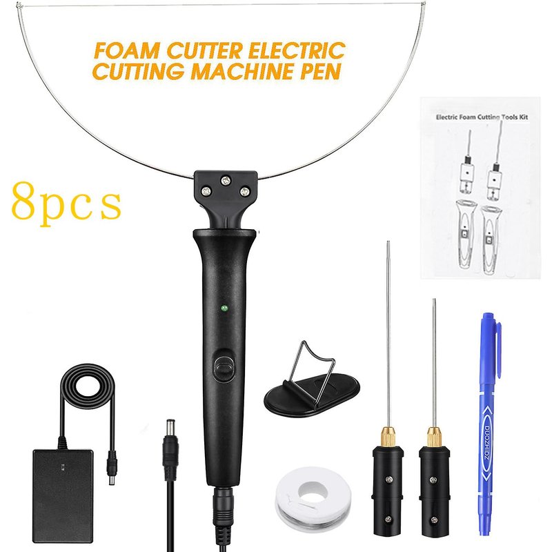 Coupe-mousse électrique 3 en 1, 100-240 V/18 W, machine de découpe à arc électrique pour polystyrène, pour bords tranchants