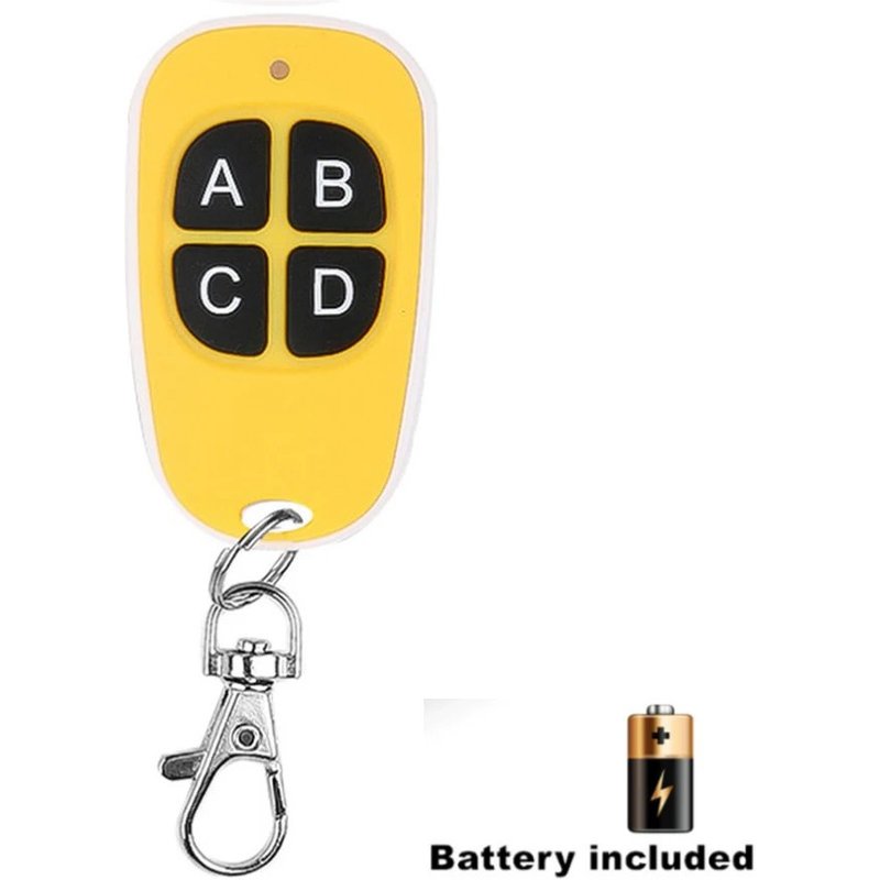 Télécommande sans fil universelle pour porte de garage, duplicateur de code de copie, porte-clés, 433 MHz, 4 prédire, clonage Z successif, 433.92 Yellow