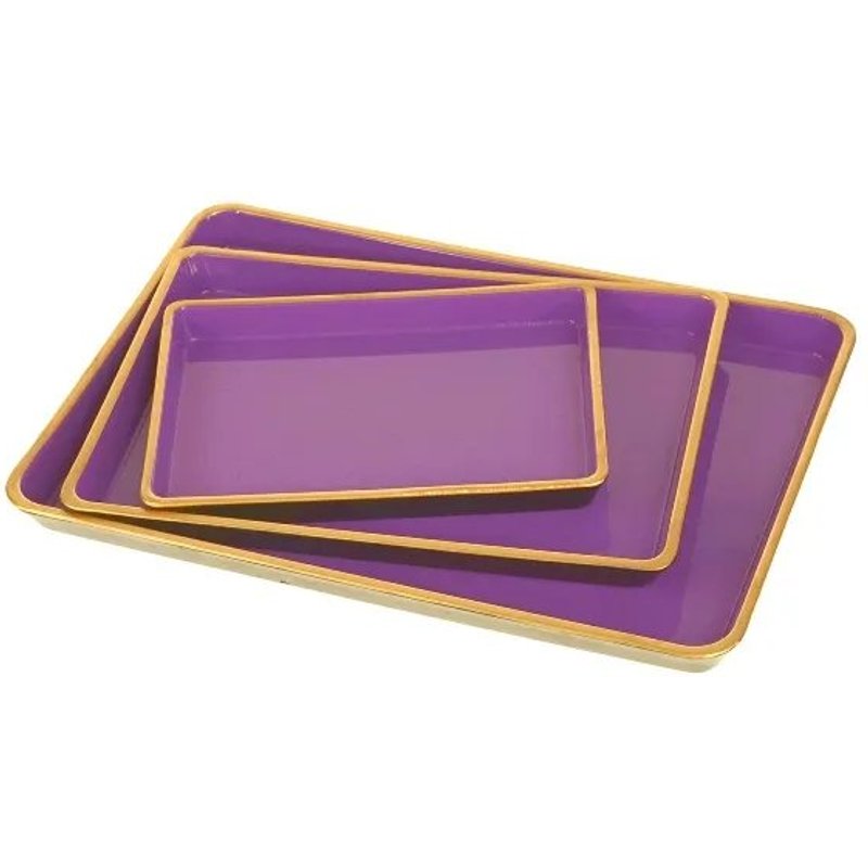 Vassoio Di Design Medio Viola 25,5x17,5 Cm