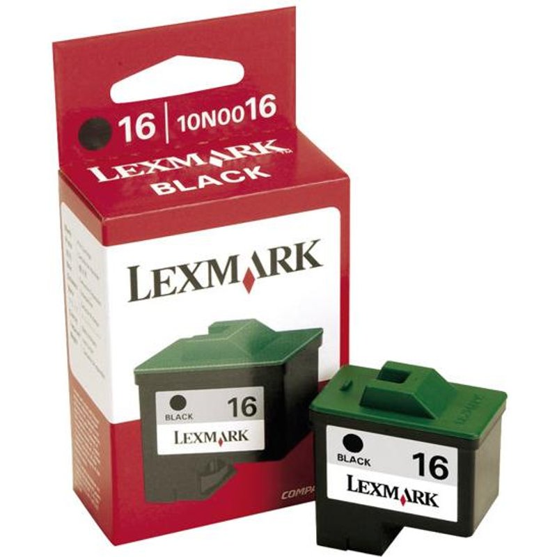 Lexmark Cartridge No. 16 - Noir - original - cartouche d'encre - pour Lexmark i3, X1140, X1250, X1280, X1290, X2240, Z24, Z511, Z604, Z614, Z640, Z645, Z647