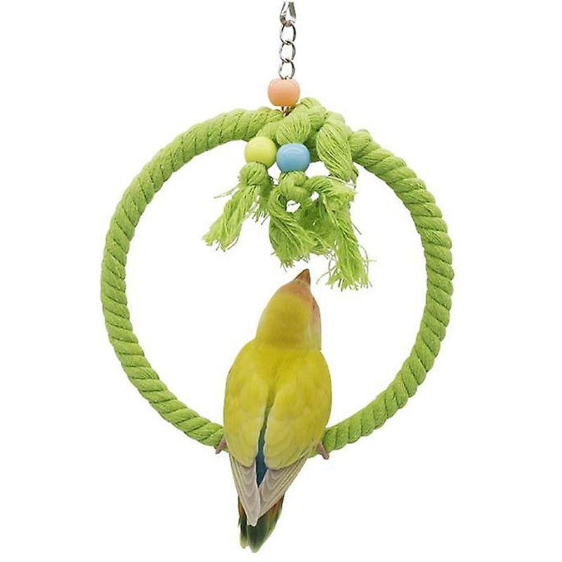 Anneau Corde Coton Balançoire Oiseau - Perchoir Perroquet - Jouet Résistant