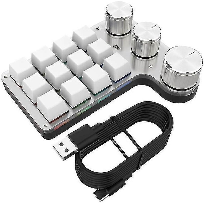 Clavier USB personnalisable - Bouton volume, programmation macro - Mécanique rouge - Jeu et bureau