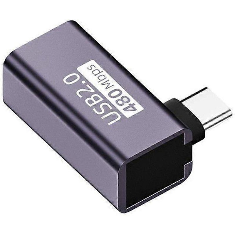 Adaptateur USB 2.0 mâle vers USB B femelle - Coude B femelle vers C mâle - Connexion multiple