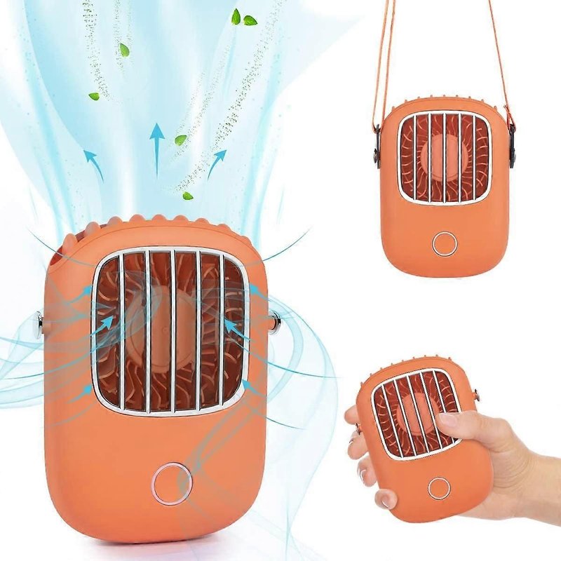 Mini ventilateur de collier USB - Portable et mains libres - Rechargeable 3 vitesses - Pour le bureau