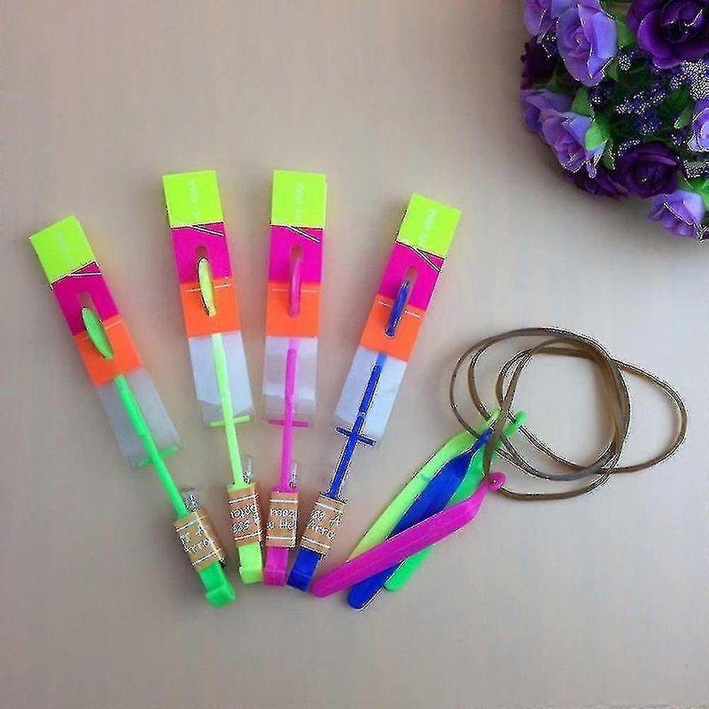 Lot de 48 Fusées Lumineuses LED Hélicoptères - Jouet Fête Cadeau Élastique - #d294116