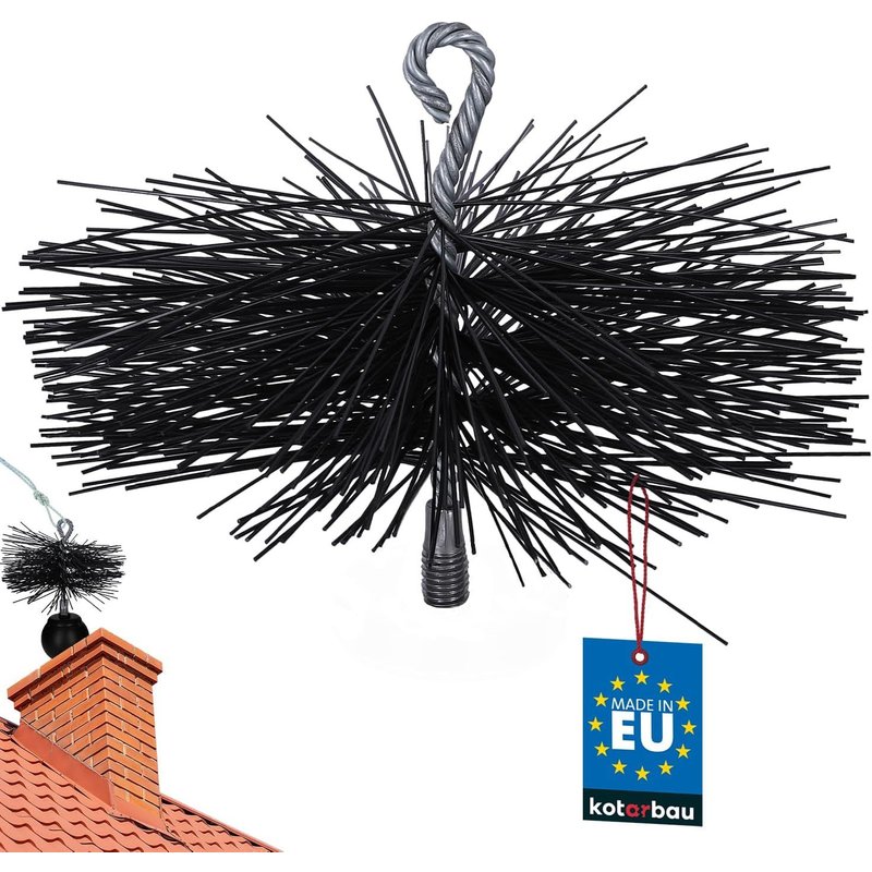 Plastic Chimney Brush 200mm Plewa Ceramic Stainless Steel Tube Soot Brush Stainless Steel Chimney Brush Fireplace Cleaner