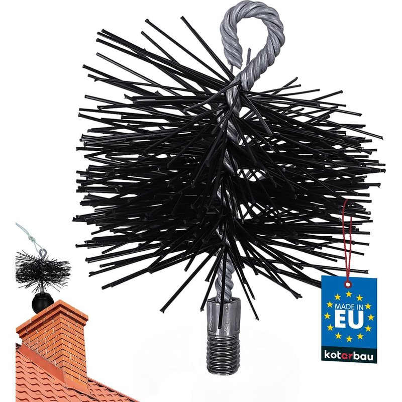 Plecwa 100mm Plastic Chimney Brush Ceramic and Stainless Steel 100mm