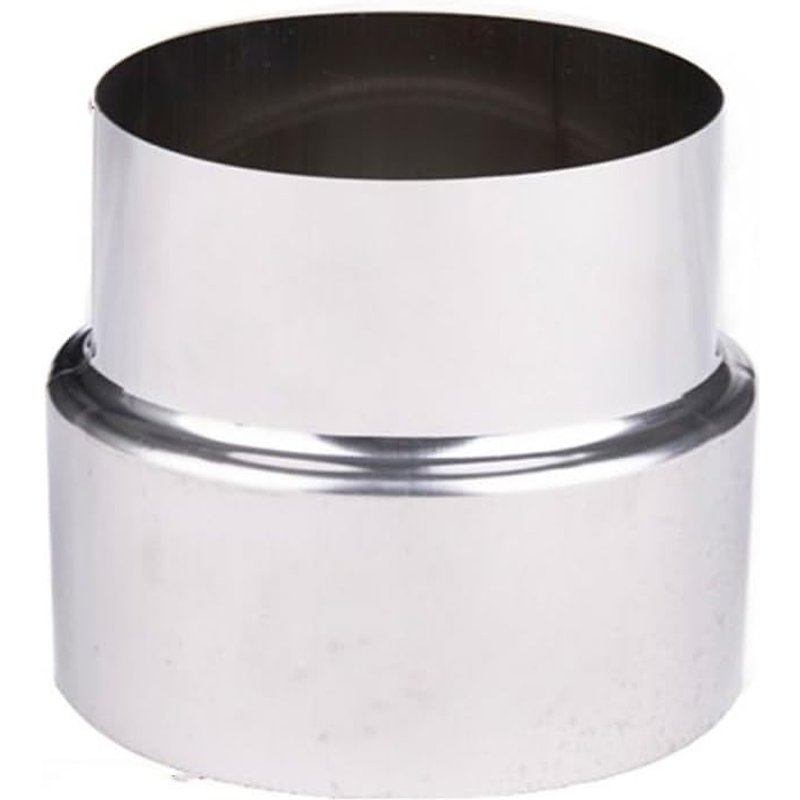 Stainless Steel Duct Connector,Flue Pipe Reducer,Flue Pipe Adapter,Flue Pipe Connector,Flue Pipe Connection,Diameter 70 mm,Diameter 60 mm