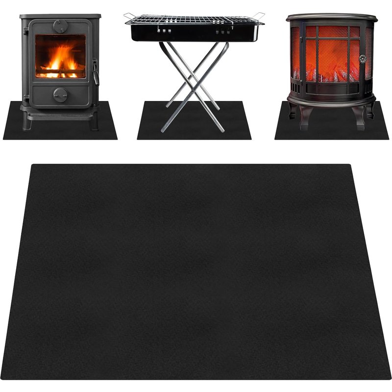 Fireproof Mat 50 x 50 cm Barbecue Mat,Outdoor Floor Mat,Non-Flammable Fire Protection Mat for BBQ,Outdoor Barbecue,Camping,Patio,Terraces
