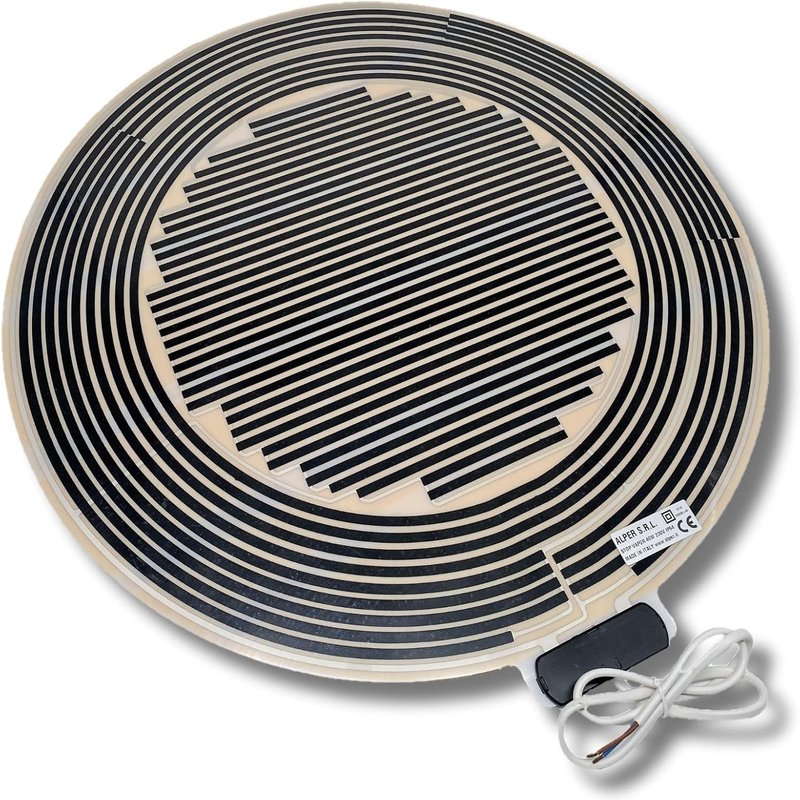 StopVapor Round 50 cm Electric Heating Film Mirror Anti-Fog Self-Adhesive Bathroom 40 W 230 V