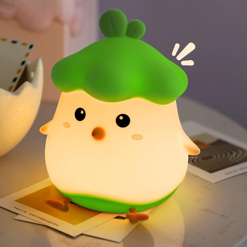 Lumières De Nuit Poussins Pour Enfants,Veilleuse Rechargeable Usb Avec Minuterie,Interrupteur Tactile,Veilleuse Portable Pour Chambre À Coucher,Chambre D'enfant Et Salon