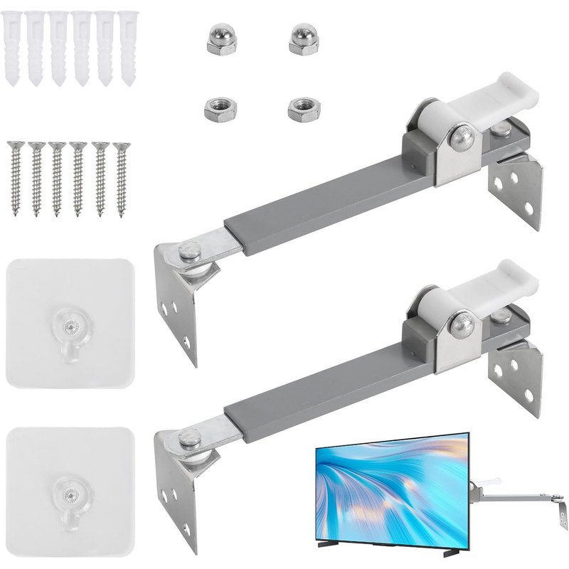 Set of 2 Adjustable TV Safety Straps,TV Anchors Prevent Falling,Adjustable Furniture Anchor Straps for Children and Pets (5.5-7.8 Inches)