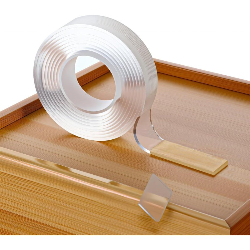 Lot de 2 bandes de protection transparentes - 2 x 200 cm - Bandes adhésives pré-montées - Protection des bords de table - Bandes adhésives - Protection des coins pour table en verre - Protection