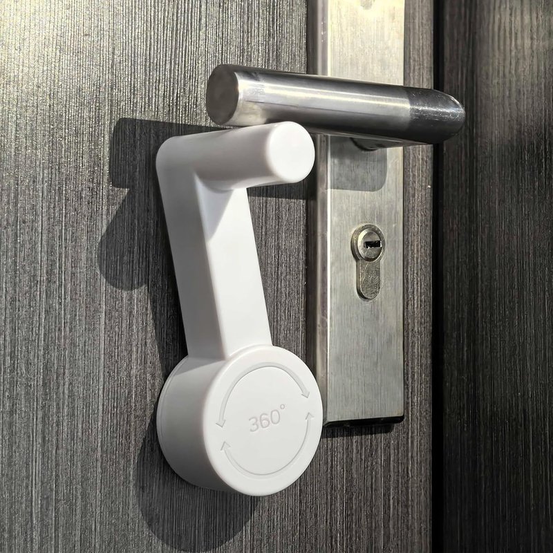 2 Pieces Child Door Security Lock,No Drilling,Rotatable Door Knob,Baby Door Block,Child Safety Door Lock 360 Degree Rotatable