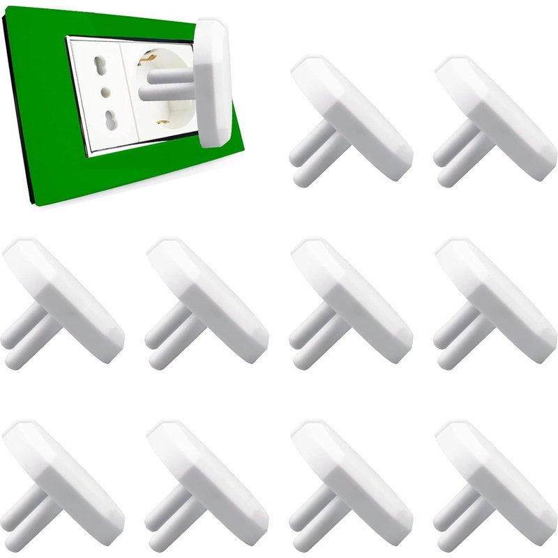 Baby Socket Covers With 10 X Baby Socket Protectors For Child Safety