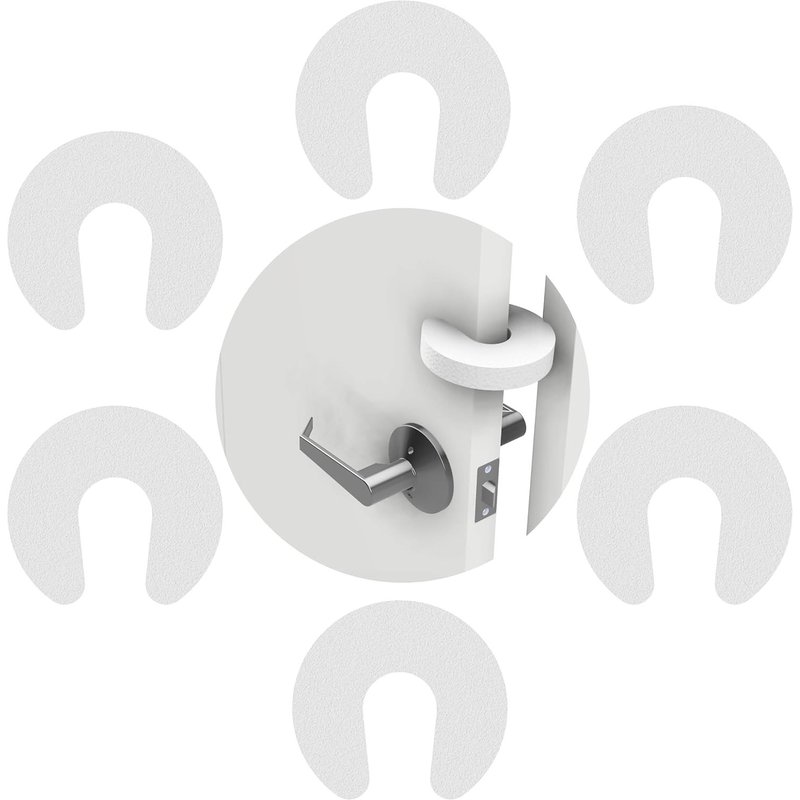 6 Pack Foam Door Stoppers For Doors And Windows,Door Protectors For Kids,Anti Pinch Finger For Baby,Home Safety (White)