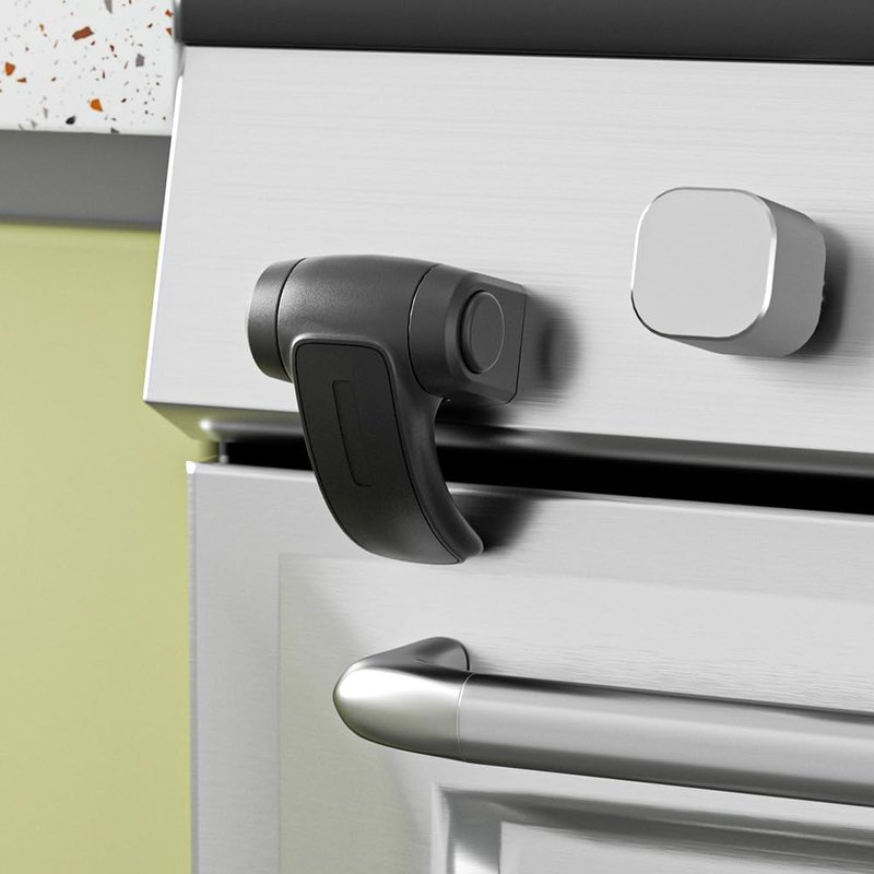Baby Safety Oven Door Lock,Baby Kitchen Locks,Child Proof Oven Locks For Kids,Heat Resistant (Black,1pcs)