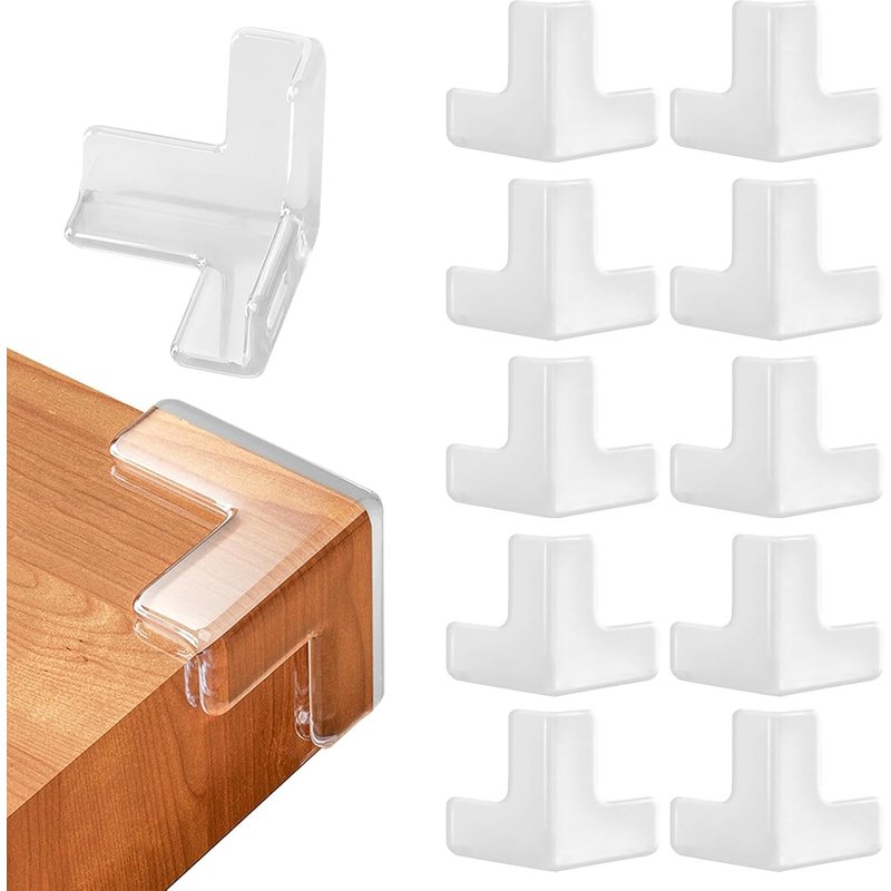 Baby Corner Guards Set Of 12 Self-Adhesive Silicone T-Shaped Corner Protectors Table Edge Protector Transparent For Different Furniture Glass Table Protector For Baby Protection From