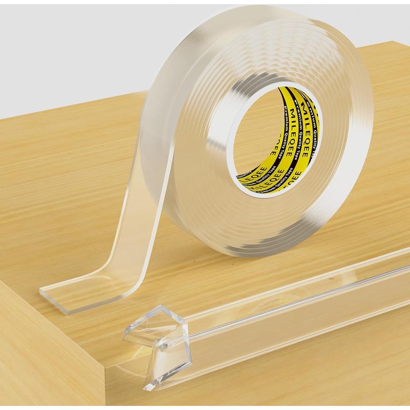 Clear Protective Strip 20mm x 3m Self Adhesive Protective Pad for Cabinet Door Desk Table Bed Furniture Kitchen Worktop Waterproof