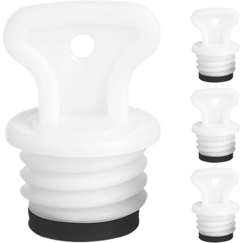 Hot Water Bottle Accessory-Set of 4 Leak-Proof Caps Made of PP Rubber White for Hot Water Bottles Practical and Durable Replacement