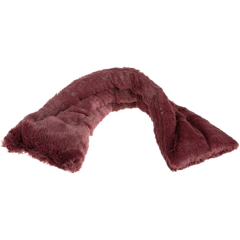 Plum neck warmer-Made in France-Lavender and wheat-Warmth-Well-being-Softness-Neck and lumbar pain-Microwave hot water bottle