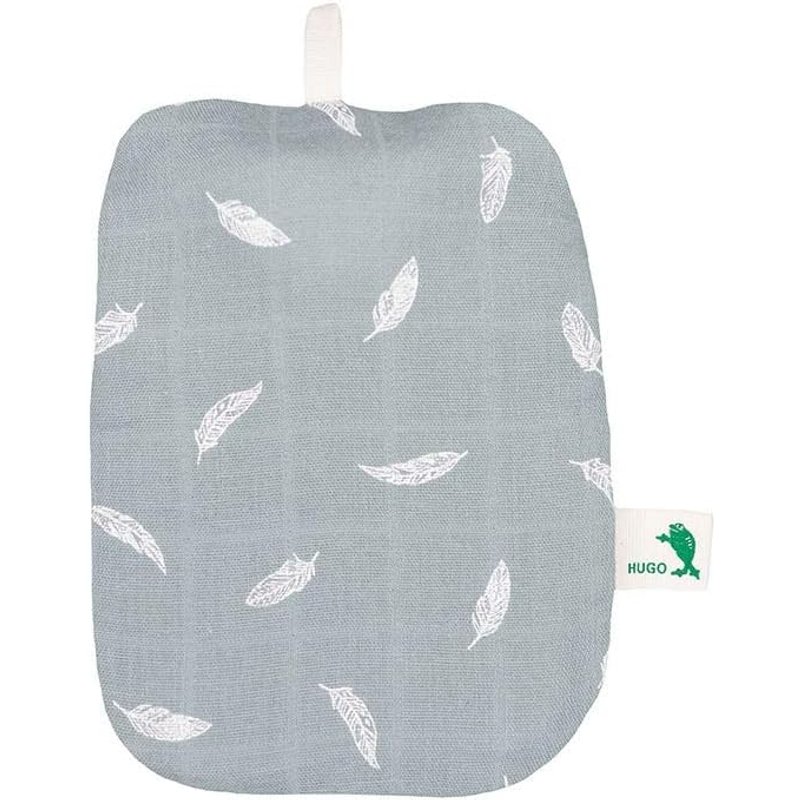 Frosch Mini Cotton Hot Water Bottle with Feather Cover Pastel Green