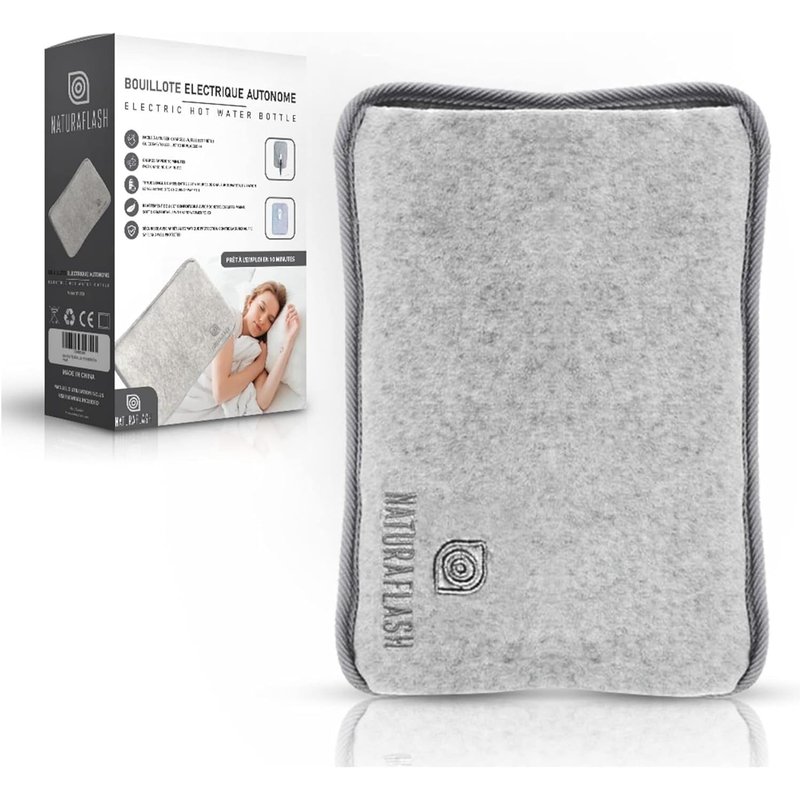 Rechargeable Electric Hot Water Bottle,Portable Hand and Foot Warmer with Anti-Overheating Safety,Soft Cover,Ideal for Winter and Relaxation