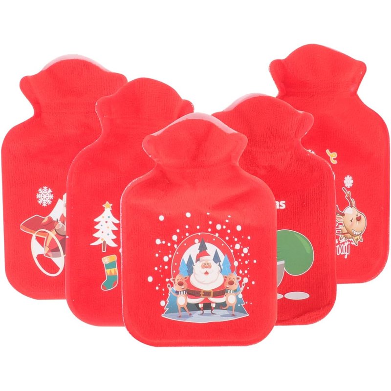 Lot de 5 mini bouillotte de Noël s en PVC