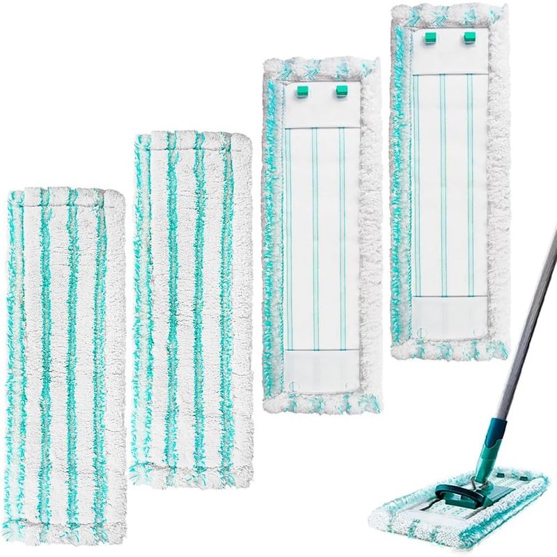 Pack of 4 Mop Pads for Leifheit Profi XL Micro Duo/Cotton Plus,Replacement Cover Compatible with All Floor Types,Mop