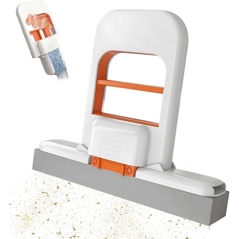 Mini Sponge Mop Portable Self Pressing Cleaning Tool Wet and Dry Cleaning System for Kitchen Bathroom Glass Surfaces