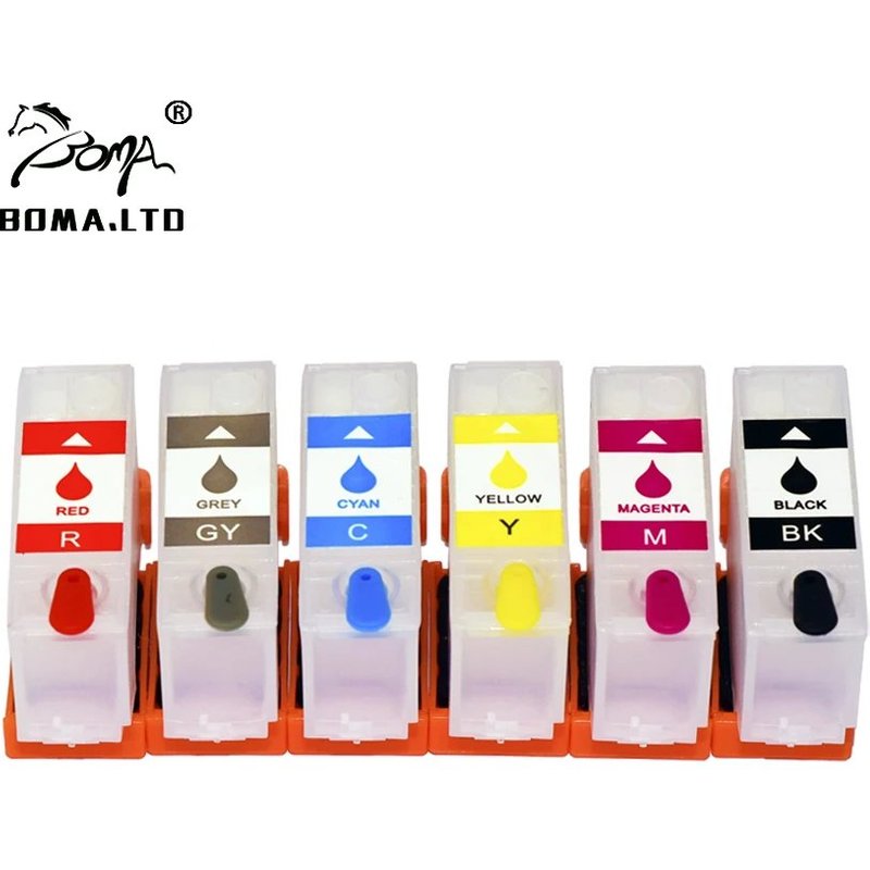 (C-Box without chip) Cartouche d'encre de recharge 6 couleurs 312 314 312XL 314XL 378 478 378xl 478xl, sans puce pour imprimante XP-15000 XP15000 XP15010 XP15080