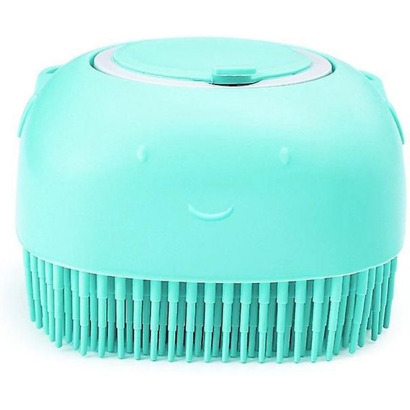 Brosse Pour Chat, Brosse Pour Chien, Brosse Pour Chat, Brosse De Douche À Tête Souple 2 En 1, Gommage Corporel Avec Distributeur De Gel Douche, Convient Aux Chiens À Poils Longs Et À Poils Courts