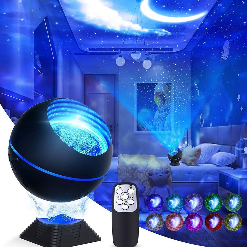 Projecteur De Ciel Étoilé, Veilleuse Led Bluetooth, Projecteur D'étoiles Galaxie, Lampe Veilleuse Étoilée