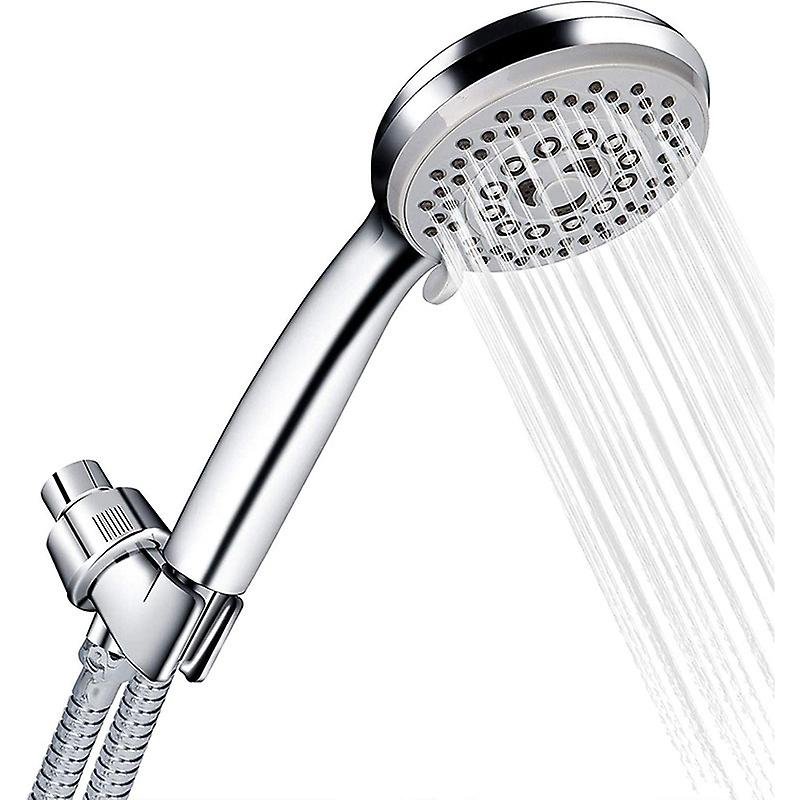Pommeau de douche ABS 5 modes de sortie d'eau Pommeau de douche à main haute pression avec support de douche et flexible de douche