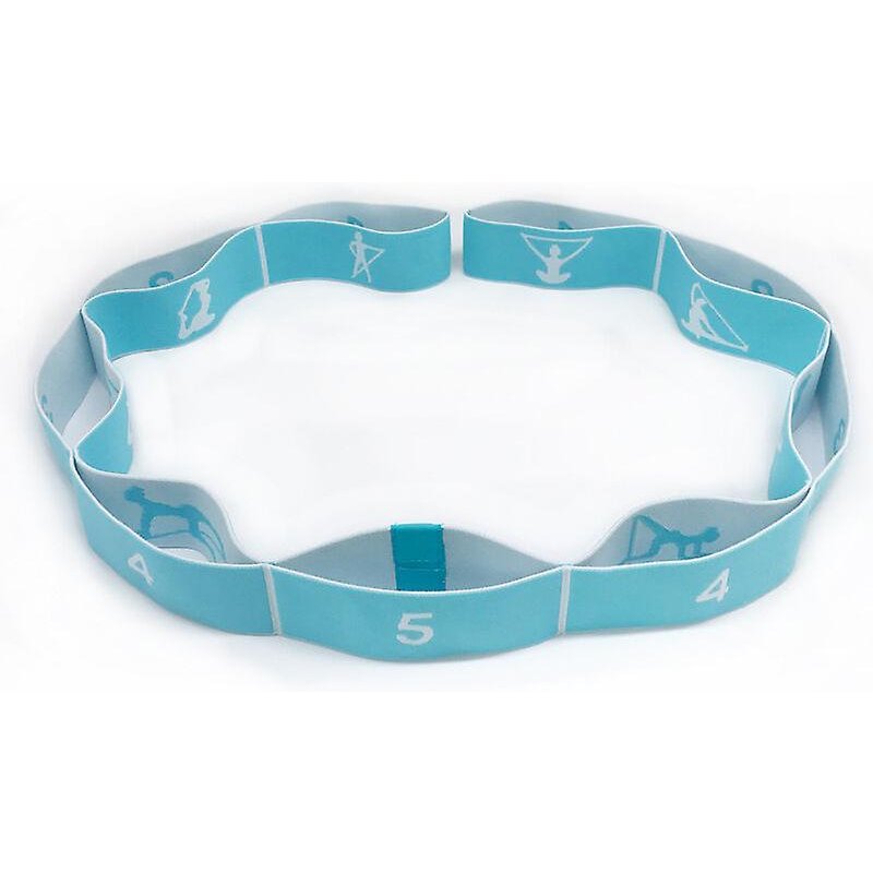 Sangle D'exercice Extensible De Yoga Verte Avec 9 Boucles Flexibles, Bande D'exercice Épaisse, Sangle D'étirement De Fitness Par Gravité - Ceinture Extensible Auxiliaire De Yoga De Danse Ela